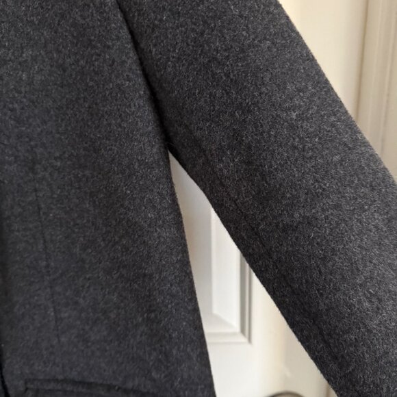 Madewell Charcoal Wool Blend Coat, Size 2 - Picture 3 of 6